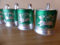 По-редки подстакани зелени с грифони сервиз, снимка 2