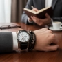 Мъжки часовник с големи цифри и подаръчна гривна – стил и практичност в готов комплект, снимка 3