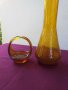 Стара стъклена ваза и купа, снимка 2