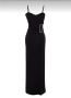 Елегантна дълга черна рокля, снимка 1