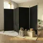 vidaXL Параван за стая, черно, 4 панела, 346x180 см, плат, снимка 2