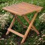 Маса сгъваема Muhler Meranti - 50x50xH68cm, дърво, снимка 2