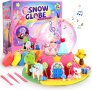 Комплект за изработка на снежен глобус за деца въртящ музикален с пластелин, снимка 1 - Рисуване и оцветяване - 41808595