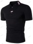 Мъжка бързосъхнеща поло тениска с яка и три копчета Pique Jersey, 2цвята - 023, снимка 4