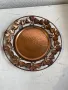 красива стара медна чиния, поднос, за декорация 23,5 см, снимка 1