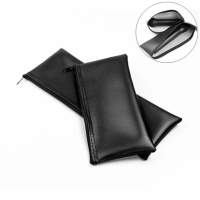 Bag Pouch Zipper Case Leather Storage  for Shure Micro - кожен калъф за кабелен микрофон с цип, снимка 3 - Микрофони - 44654468
