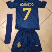 Роналдо Син Детски екип Ал Насър Ronaldo 2023г Син цвят, снимка 3 - Футбол - 39690031