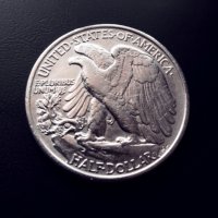 Half Dollar USA-1943 г.Сребро!, снимка 2 - Нумизматика и бонистика - 40548327