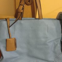 Кожена синя чанта Paolo Boticheli, снимка 1 - Чанти - 41003331