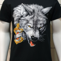 Нова мъжка тениска с дигитален печат HARLEY DAVIDSON -Вълк (Wolf), снимка 3 - Тениски - 36178161