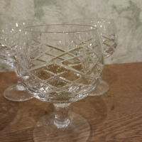 кристални чаши със столче , снимка 6 - Чаши - 44588466