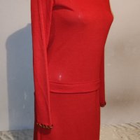 Елегантна червена рокля р-р М , снимка 3 - Рокли - 44148253
