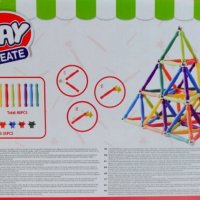 Магнитна игра MAGNETIC STICK Play Create / 150 части, снимка 2 - Образователни игри - 35877267