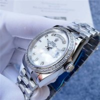 Унисекс часовник ROLEX Diamond Oyster Day-Date President с автоматичен механизъм, снимка 4 - Дамски - 40824115