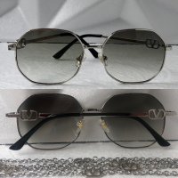 Valentino дамски слънчеви очила Осмоъгълник с верижка синджир, снимка 3 - Слънчеви и диоптрични очила - 41787226
