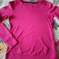 Блузка в розово с акцент мрежички на рамената, снимка 1 - Блузи с дълъг ръкав и пуловери - 42509343