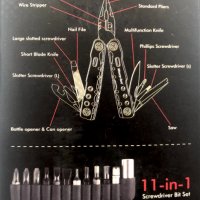 многофункционален инструмент, клещи, 25 в 1, битове, остриета, Германия, снимка 4 - Клещи - 34814592