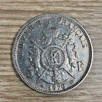 5 франка 1870 г, Франция - сребърна монета No2, снимка 3 - Нумизматика и бонистика - 41755181