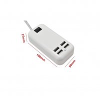 USB ЗАРЯДНО / 4 ПОРТА / 220V, 3A, 15W - код 15W 4-Port, снимка 5 - Друга електроника - 34293497