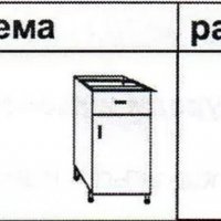 Кухненски Шкаф с 1 врата и 1 чекмедже, широчина 40 cm., снимка 2 - Шкафове - 39821226