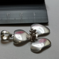 925 сребърна висулка трилистно цвете, снимка 6 - Колиета, медальони, синджири - 36143609