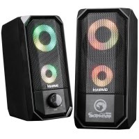 Gaming Speakers Тонколони за компютър, лаптоп и др. 2.0 Marvo SG265 2x3W RGB backlight, снимка 1 - Слушалки и портативни колонки - 34324393