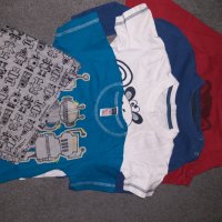 2 блузи с дълъг ръкав, 1 тениска и нова пижама, снимка 1 - Детски Блузи и туники - 34032281