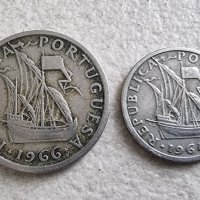 Монети. Португалия. 2 и 5  ескудо.  1964 и 1966 година. 2 бройки., снимка 4 - Нумизматика и бонистика - 40381499