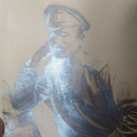 Снимка 1915 г. с автограф, в рамка 14,7 х 9,9 см, снимка 2 - Колекции - 34302214