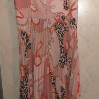 Дамска лятна рокля, размер S,  с банели и презрамки, снимка 2 - Рокли - 40690488