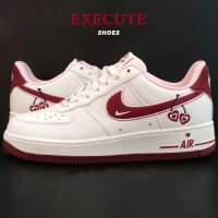 Nike Air Force 1 Valentine's Day Love Hearts Cherry White Pink Нови Дамски Обувки Маратонки 39, снимка 1 - Маратонки - 41088484