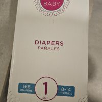 Бебешки памперси ELO BABY внос от UK, размер 1  - 250 броя, снимка 2 - Пелени, памперси - 42330258