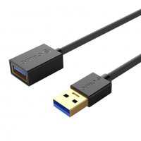 Кабел USB3.0 Мъжко към Женско 1.5m Черен Orico U3-MAA01-15-BK-BP Cable USB - USB M/F, снимка 4 - Кабели и адаптери - 34333427