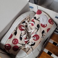 🍒CONVERSE 🍒 Cherry бели кецове с черешки- 38 номер, снимка 9 - Кецове - 44478132