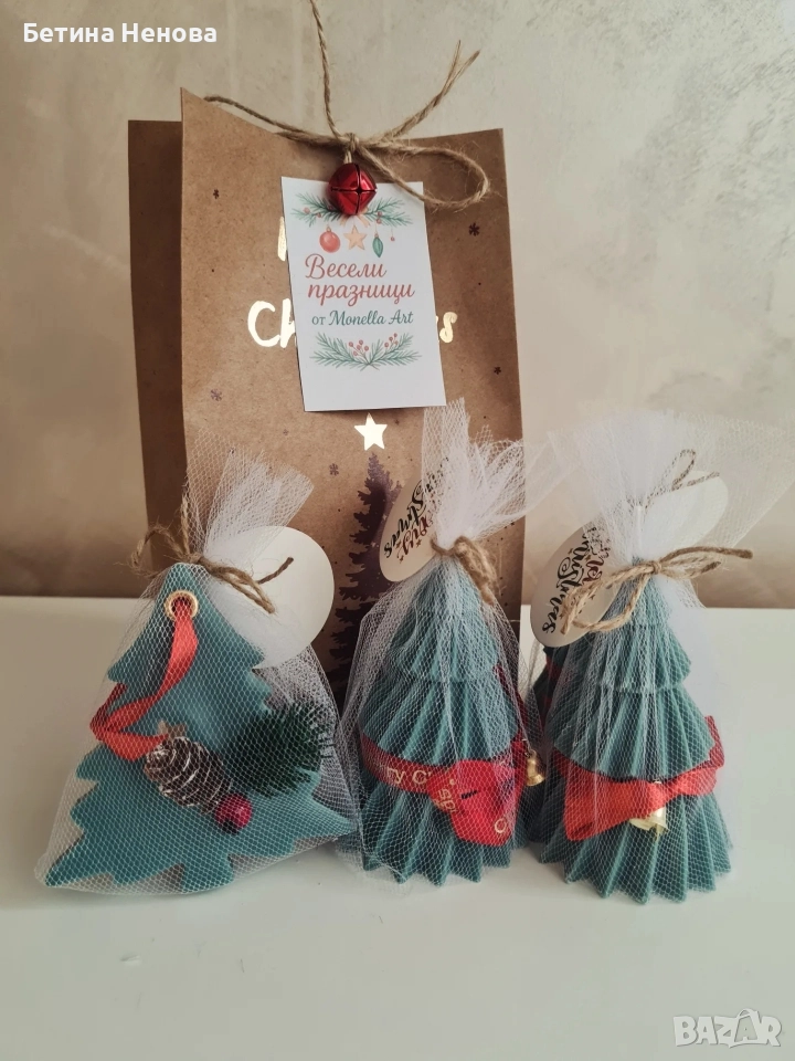 Ароматни коледни свещи от соев восък, снимка 1