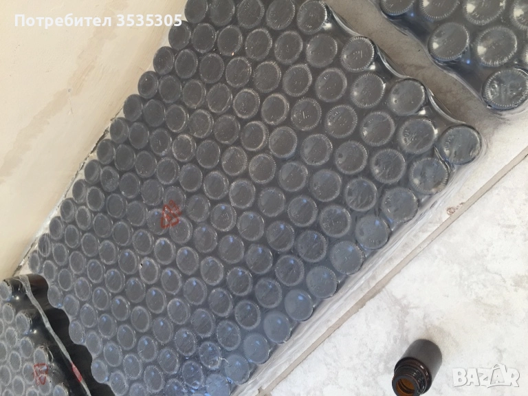 Стъклена кафява бутилка 10 мл за етерични масла, с гърло PP18, снимка 1