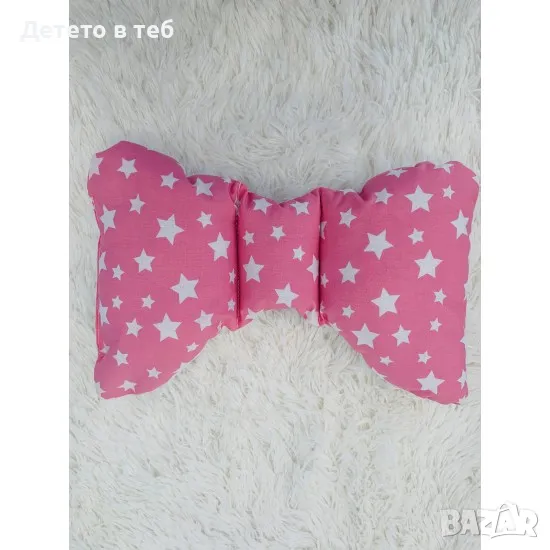 Възглавница за бебе пеперуда Розови звезди, снимка 1