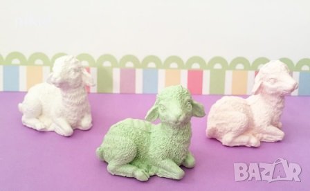 3D малко агне овца силиконов молд форма калъп гипс декор, снимка 1
