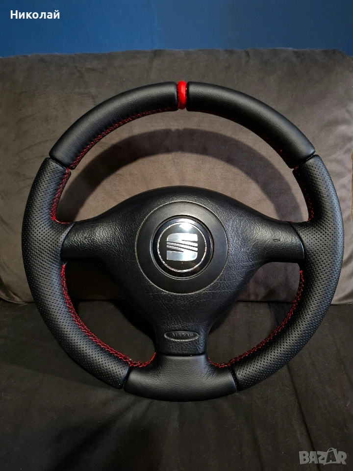 Спортен кожен волан за Seat / VW / Audi, снимка 1