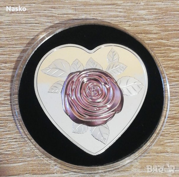 Монета роза за любов, снимка 1