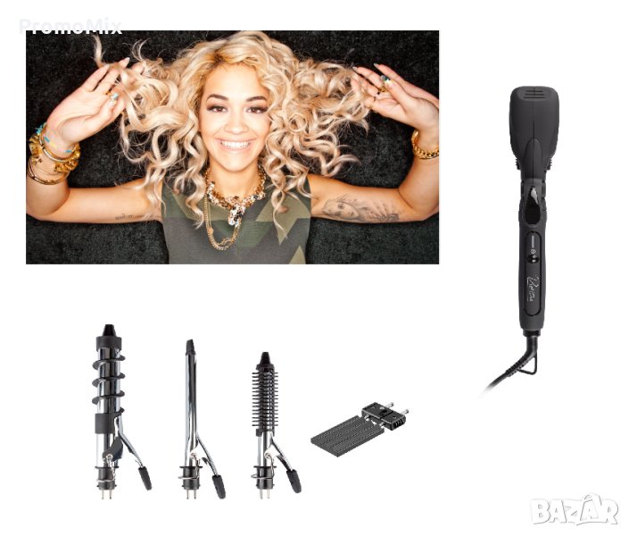 Мултифункционален уред за коса 5в1 Rita Ora RHC 41 25 W преса маша за коса Уред за стилизиране, снимка 1