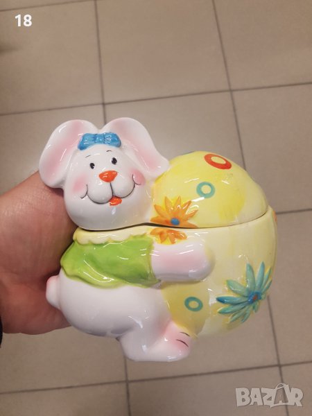 великденски бурканчета и чинии зайче с яйце, снимка 1