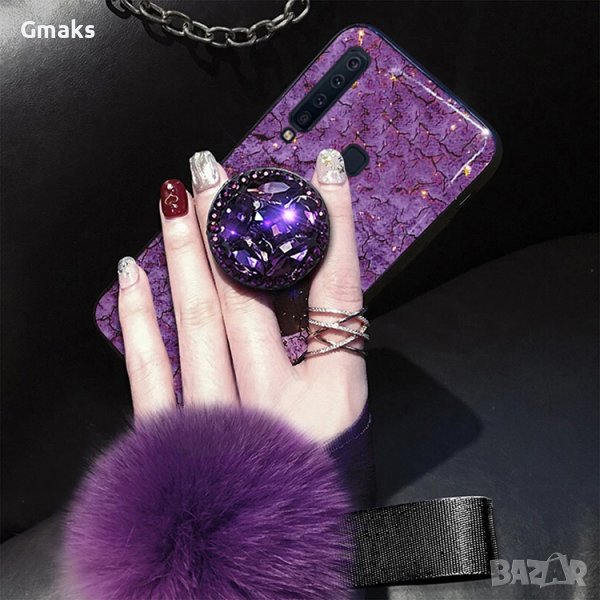 Луксозен кейс с камъни и холдър Huawei P40 Pro и P40 Lite 5G, снимка 1