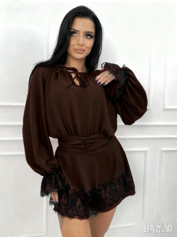 ШОК ЦЕНА САМО 45лв Дамски Гащеризон в Черно Червено  Кафяво, снимка 1