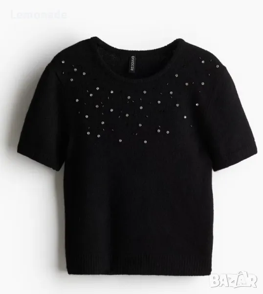 Нов елегантен пуловер с декорации, снимка 1