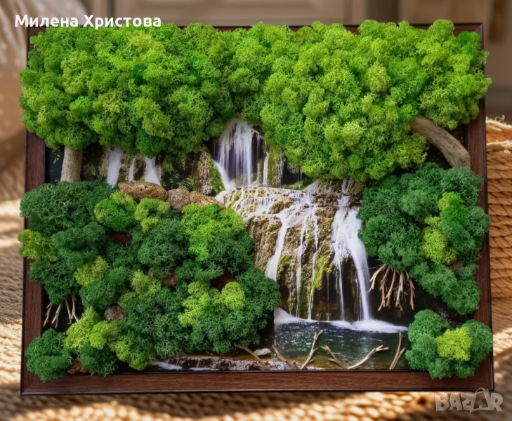 Картина със скандинавски мъх "Крушунски водопад", снимка 1