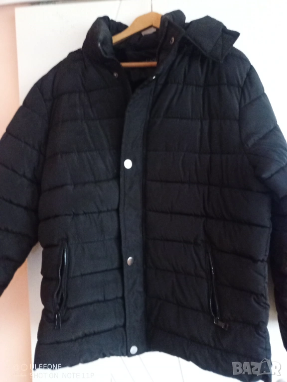 Мъжко дебело зимно яке размер XL с качулка, снимка 1