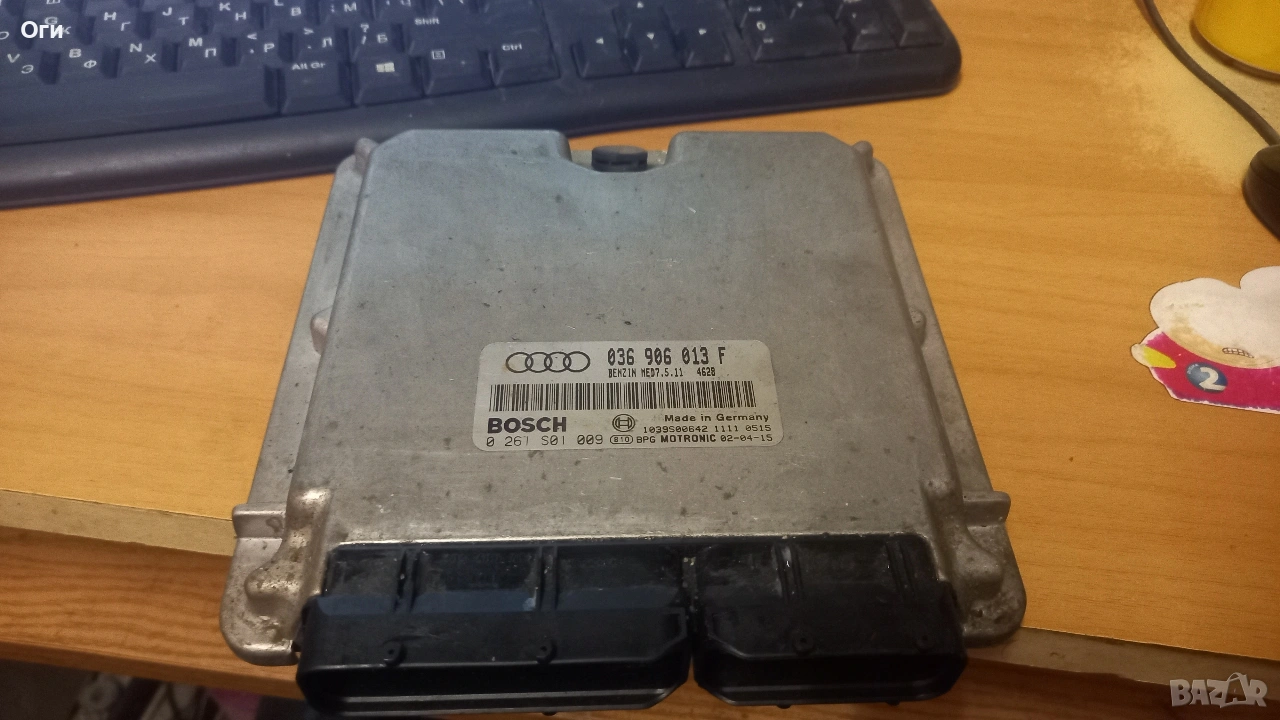 Компютър за Ауди А2 1.6 FSI 110к.с. 036 906 013 F / 0 261 S01 009, снимка 1