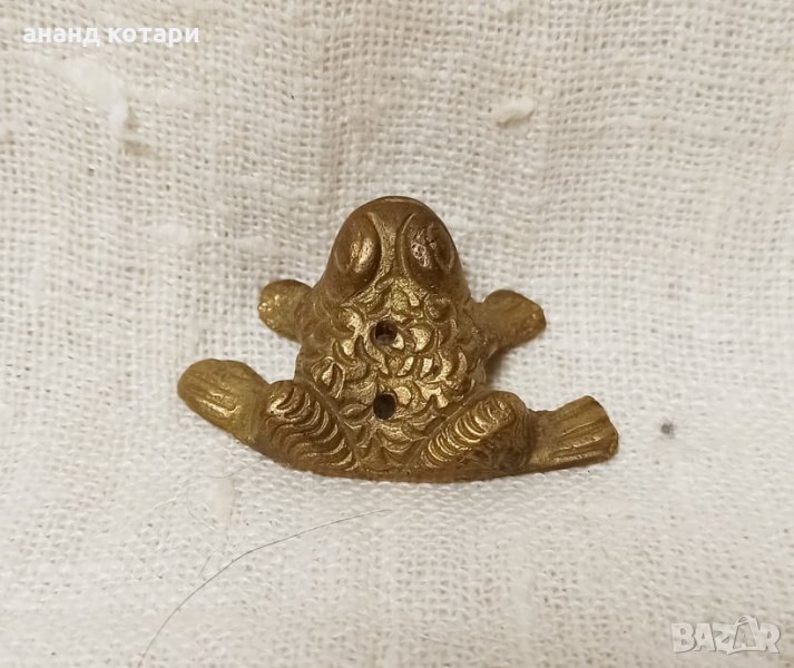 Жаба - месинг поставка, снимка 1