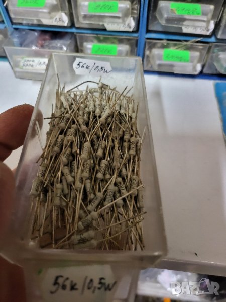 резистор, съпротивление  - 56 килоома 0,5 вата, снимка 1